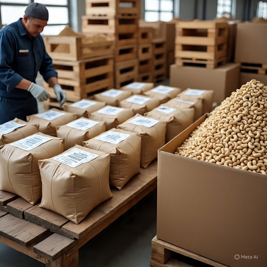 cashew nuts in bags for export (1)