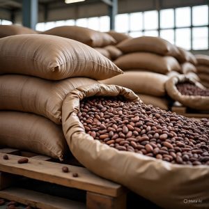 cocoa beans in bags for export (1)
