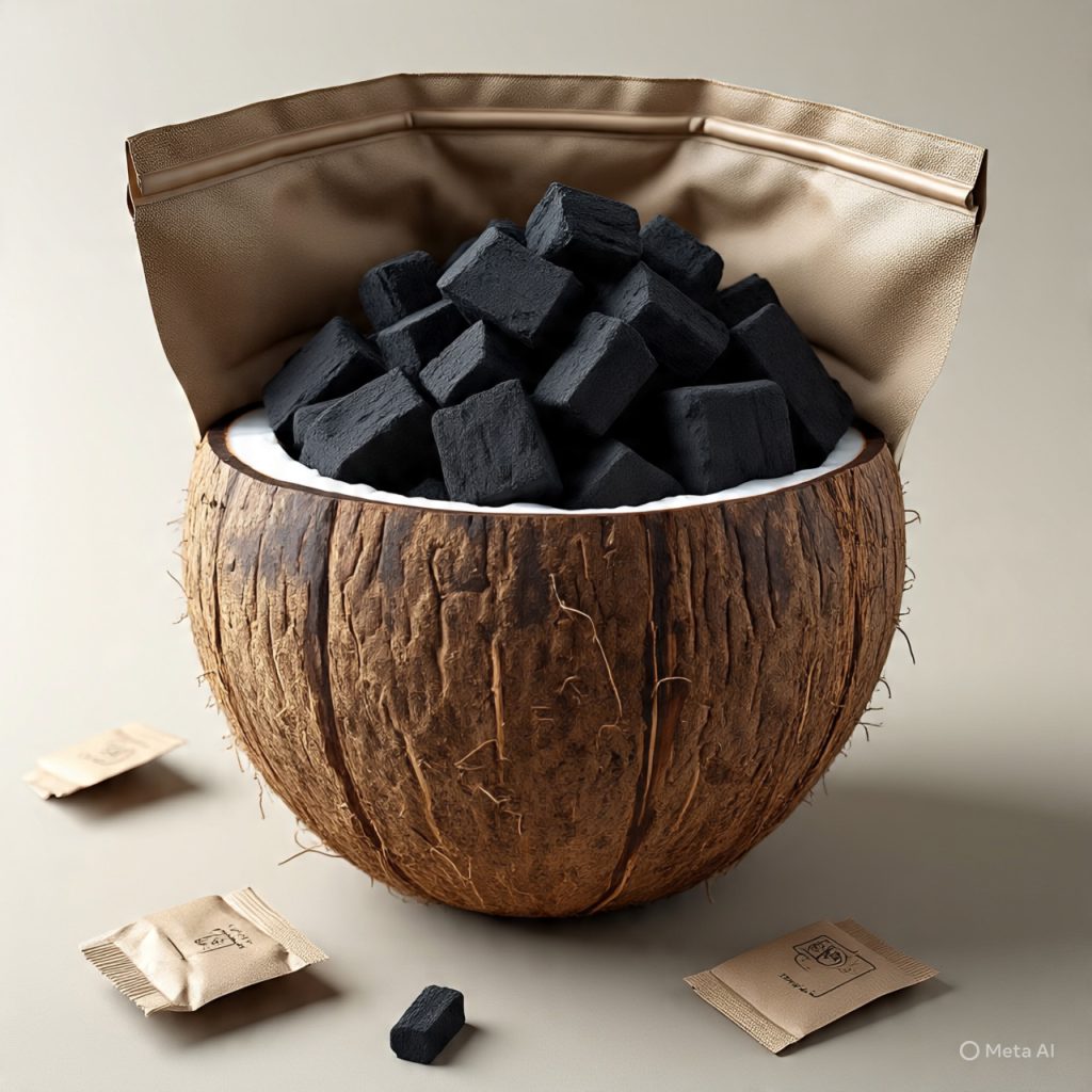 coconut shell charcoal in bag for export (1)