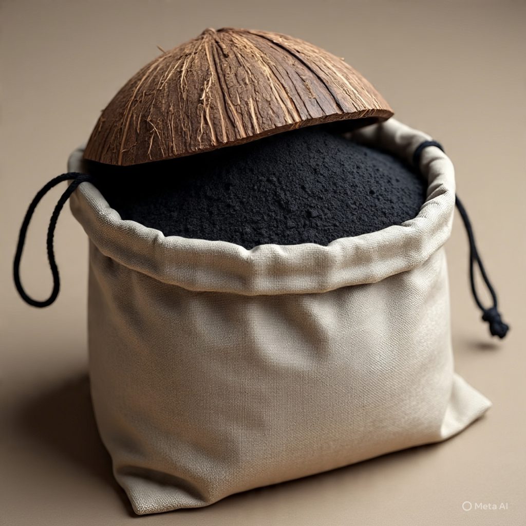 coconut shell charcoal in bag for export (2)