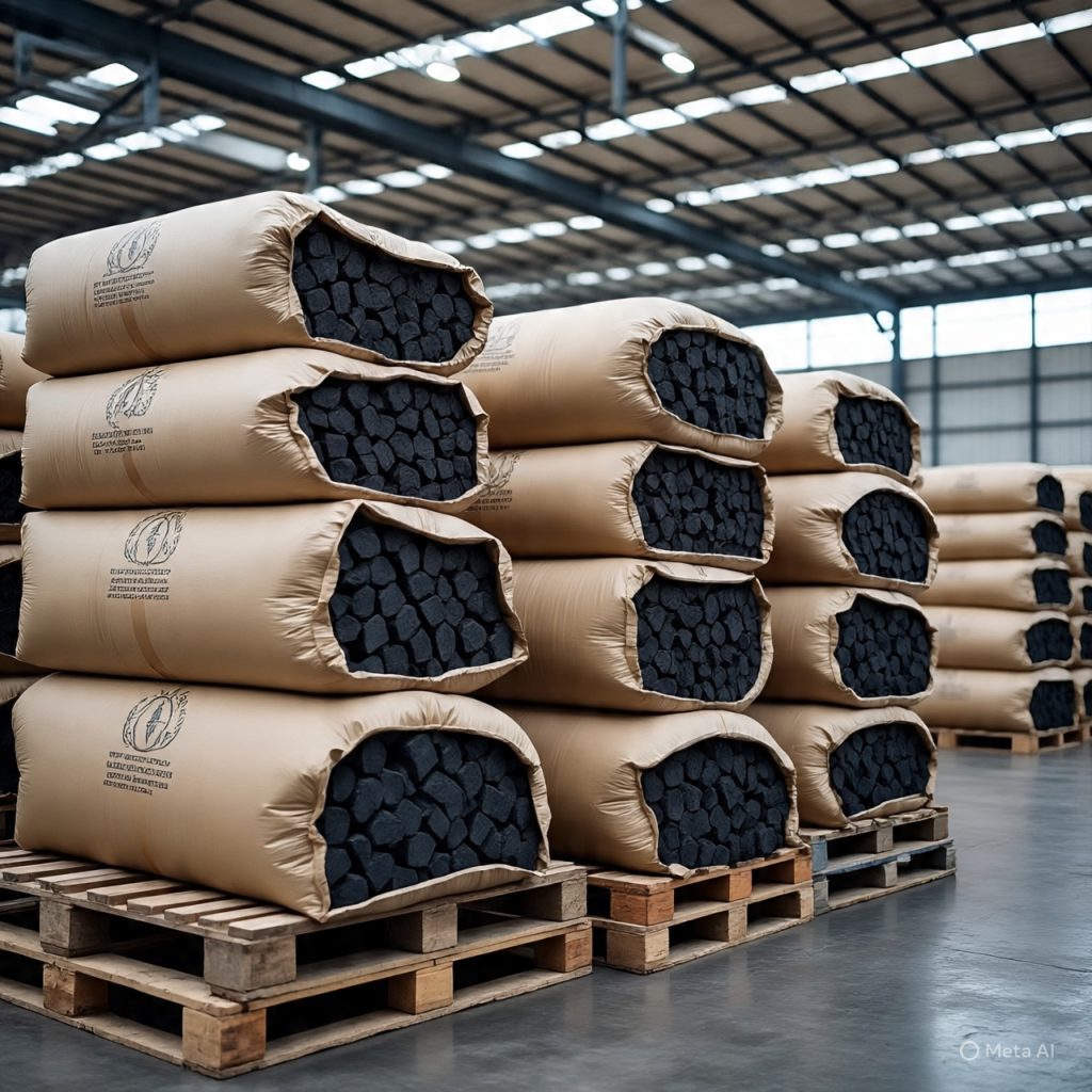 hardwood charcoal in bags for exports (1)